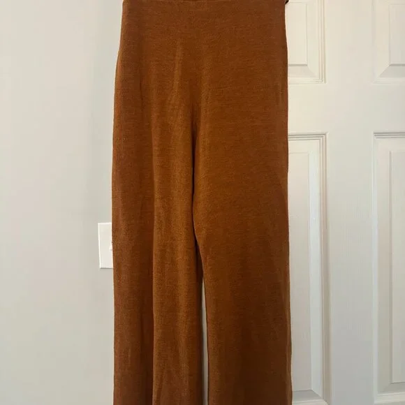Anthropologie Maeve Sweater Pants in burnt orange - Picture 2 of 2